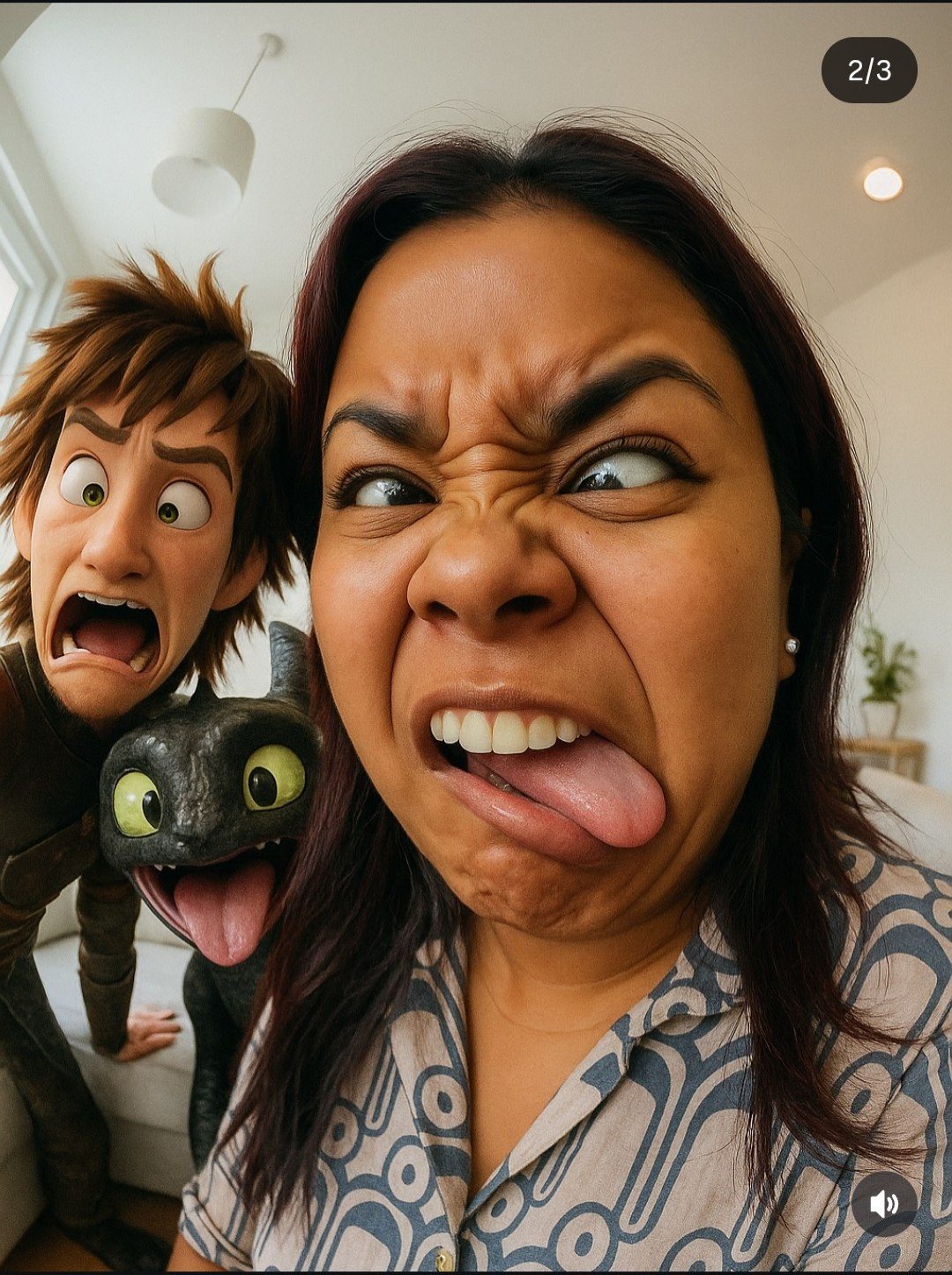 Wide-Angle Selfie with Anime Crew AI image prompt