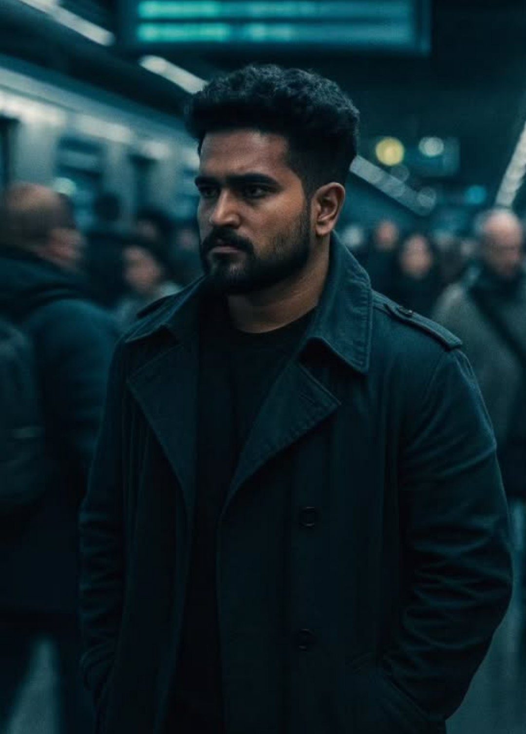 Metro Station Side Profile AI image prompt