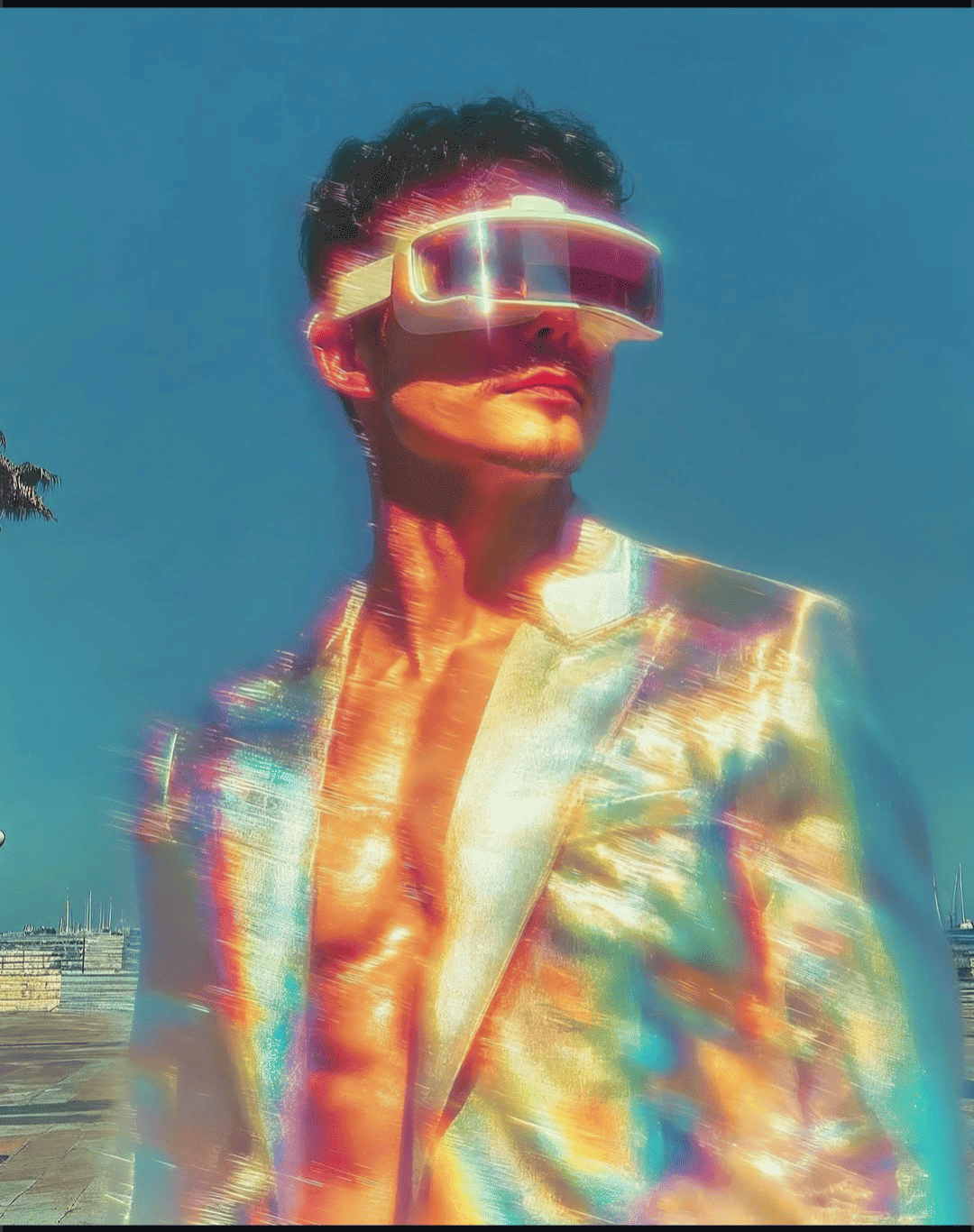 Neon Cyberpunk Portrait AI image prompt