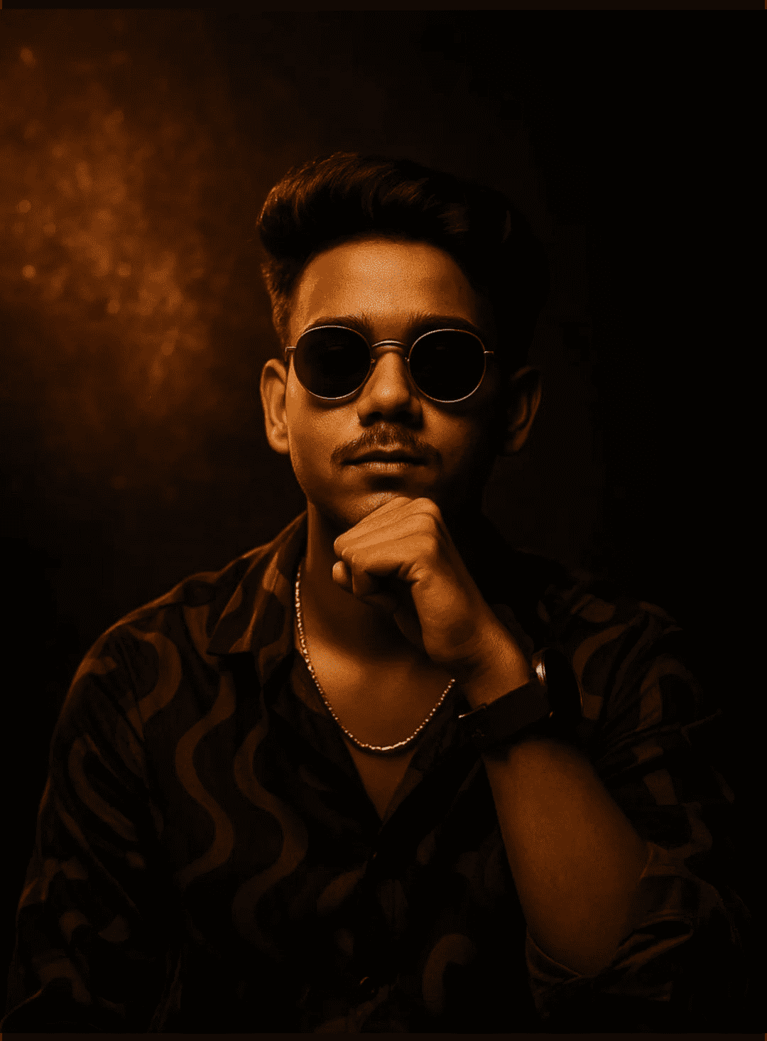 Brown Vintage Portrait AI image prompt